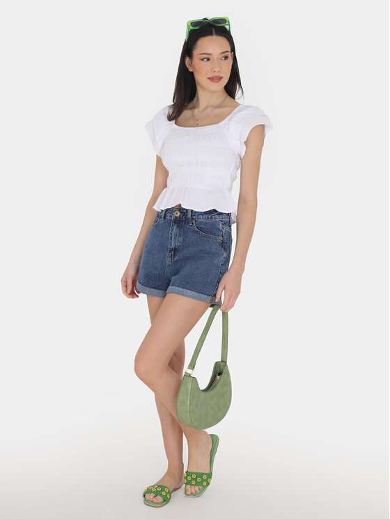 Brave Soul Brave Soul Majica LWT-624CERYS Bijela Straight Fit