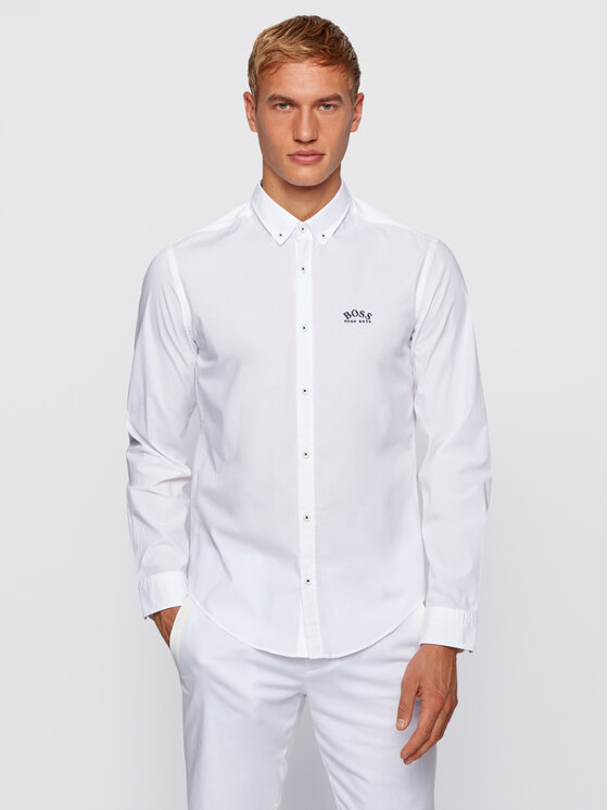 BOSS Boss Srajca Biado_R 50443686 Bela Regular Fit