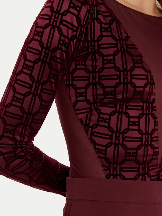 Elisabetta Franchi Elisabetta Franchi Bodijs BO-011-47E2 Bordo Slim Fit