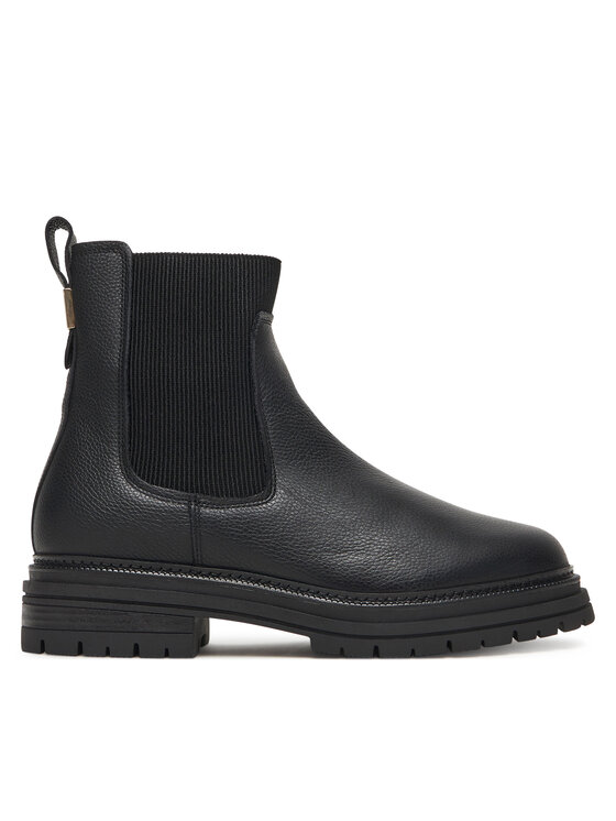 Tommy Hilfiger Tommy Hilfiger Kotníková obuv s elastickým prvkem FW0FW08771 Černá