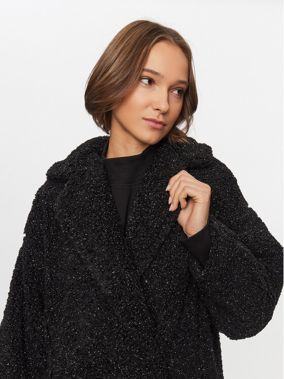 Deha Deha Kożuch D93551 Czarny Regular Fit