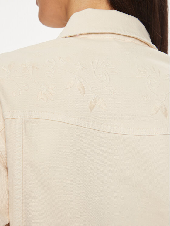 United Colors Of Benetton United Colors Of Benetton Дънково яке 25Z2DN05C Екрю Regular Fit