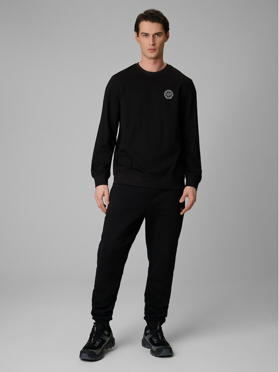 4F 4F Longsleeve FLUID EXPRESSIONS Czarny Regular Fit