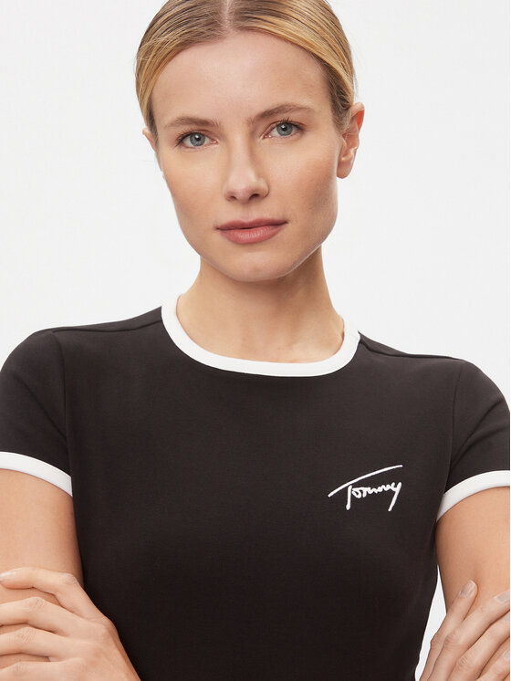 Tommy Jeans Tommy Jeans Kasdieninė suknelė Bodycon DW0DW17409 Juoda Slim Fit