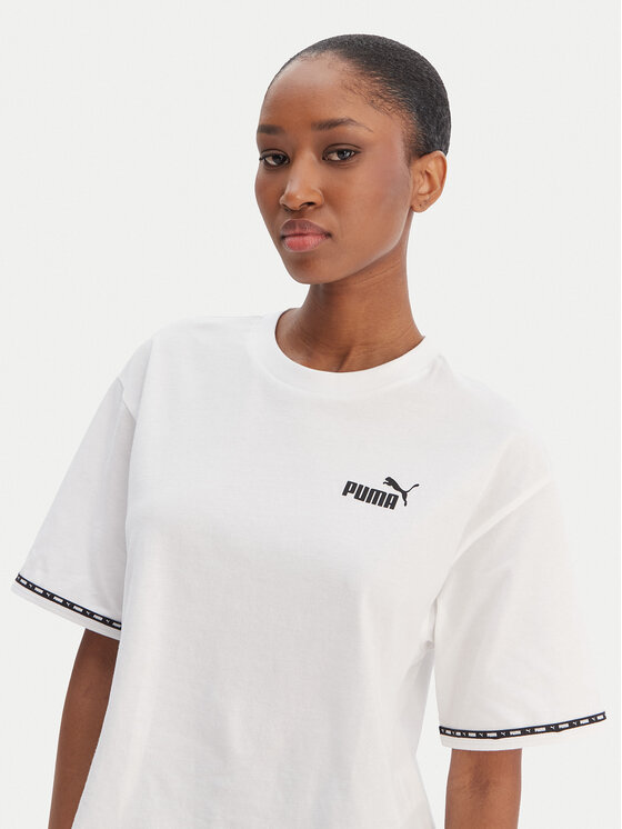 Puma Puma T-Shirt POWER TAPE TEE 67362602 Λευκό Regular Fit