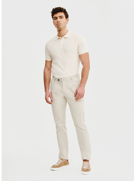 Pako Lorente Pako Lorente Polo P25SF-TX-004 Beżowy Classic Fit
