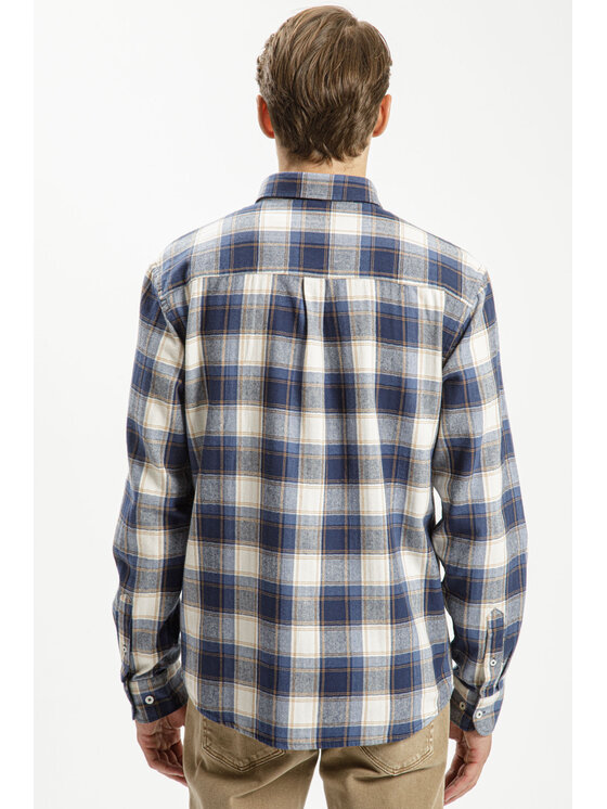 Cross Jeans Cross Jeans Koszula 35568-500 Niebieski Regular Fit