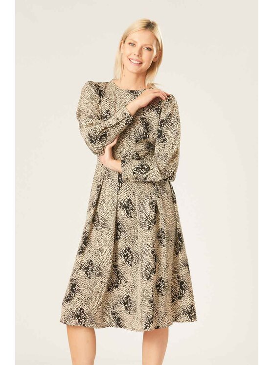 QUIOSQUE QUIOSQUE Každodenné šaty SOPHIA DRESS Béžová Regular Fit