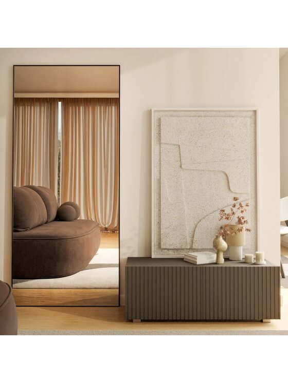 MIAhome MIAhome Lustro wiszące w czarnej ramie 70x200 cm Czarny