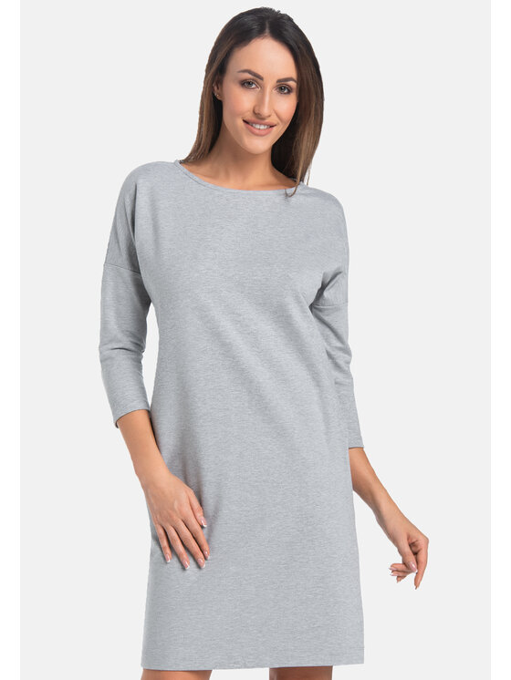 Teyli Teyli Sukienka 356 Szary Standard Fit