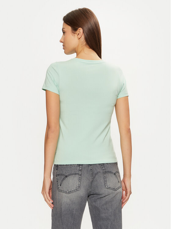 Guess Jeans Guess Jeans T-Shirt W4YI02 J1314 Zielony Regular Fit