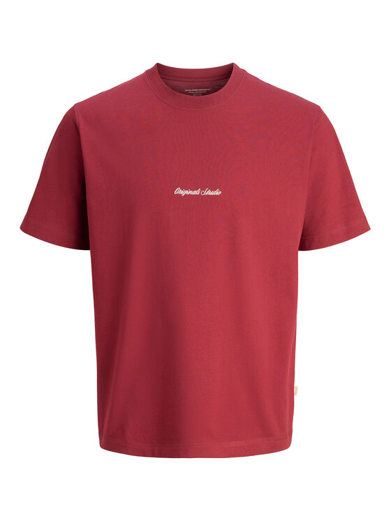 Jack&Jones Jack&Jones Majica Norrebro 12282892 Rdeča Relaxed Fit