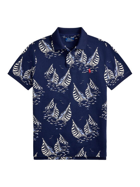 Polo Ralph Lauren Polo Ralph Lauren Polo marškinėliai 710B18828001 Tamsiai mėlyna Custom Slim Fit