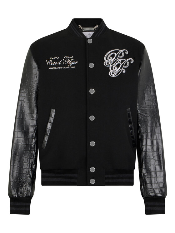 PHILIPP PLEIN PHILIPP PLEIN Kurtka bomber 29074 Czarny Regular Fit
