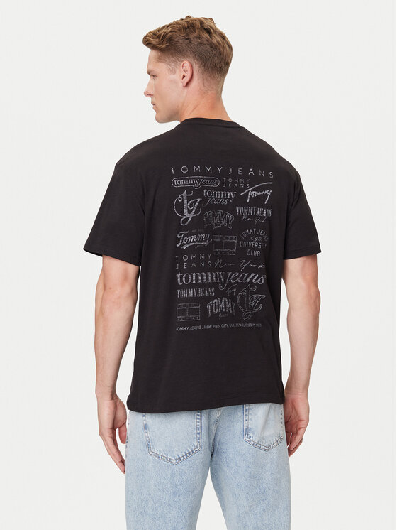 Tommy Jeans Tommy Jeans T-Shirt Archive Logos DM0DM21584 Czarny Relaxed Fit