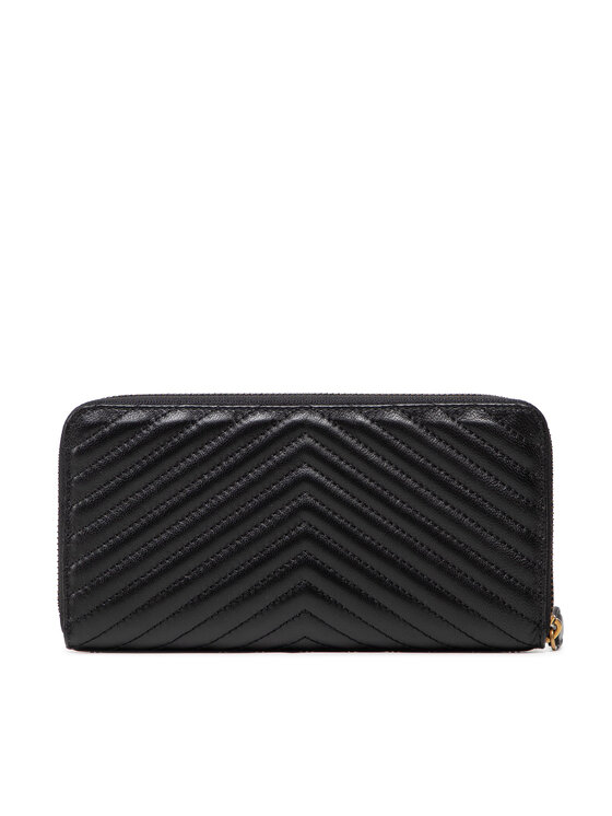 PINKO PINKO Geldbörse Ryder Wallet Zip Around L V Quil PE 22 PLTT 1P22P2 Y7SQ Schwarz
