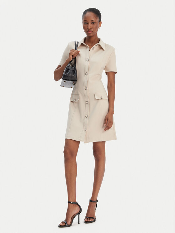Guess Guess Ежедневна рокля W6RK34 KCMU2 Бежов Classic Fit