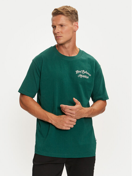New Balance T-shirt MT43556 Verde Regular Fit, taglia : S