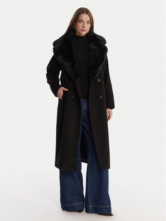 Artigli Artigli Демісезонний плащ ACCP002929 Чорний Regular Fit