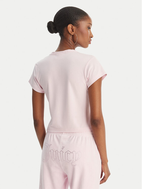 Juicy Couture Juicy Couture T-Shirt Capped JCWCT126318 Różowy Slim Fit