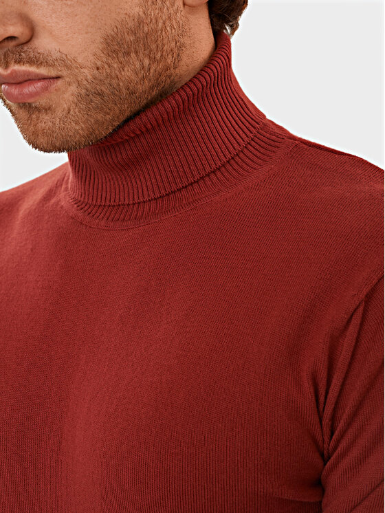 Evenemen Evenemen Sweter Golf Bordowy Slim Fit