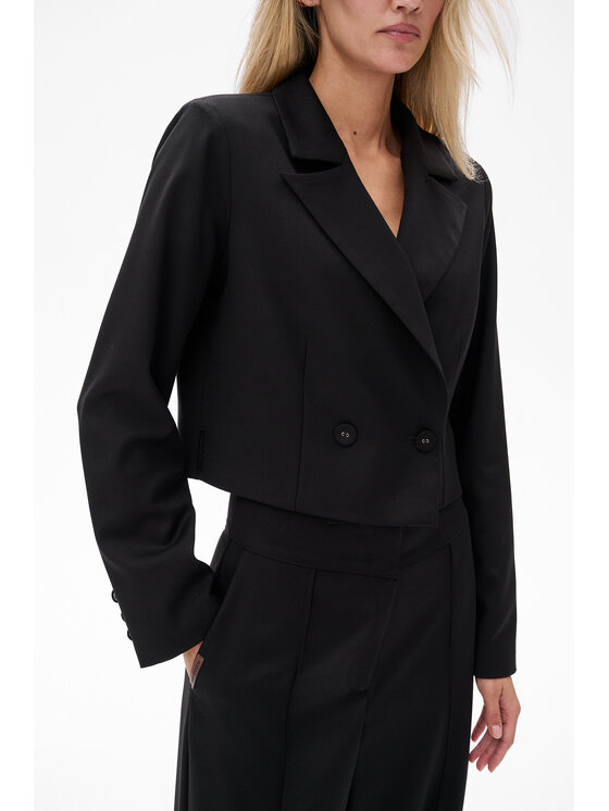 blue shadow blue shadow Marynarka Demi Czarny Regular Fit