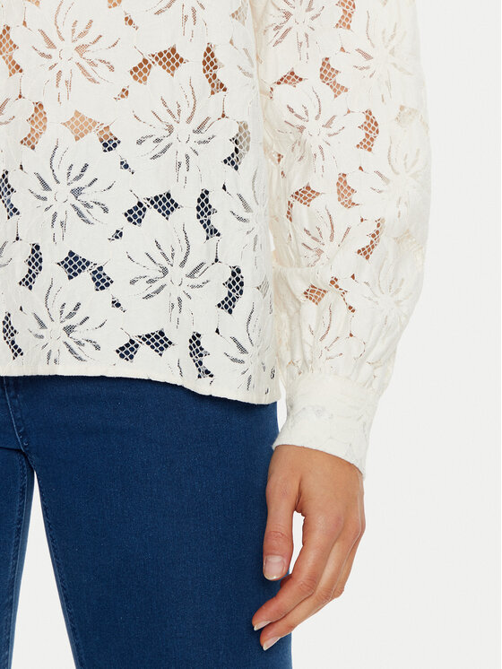 Fransa Fransa Blusa Bonni 20614130 Écru Regular Fit