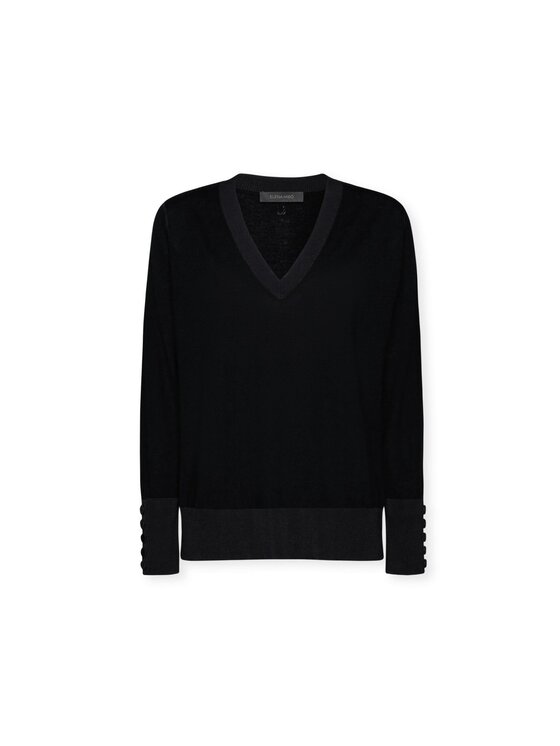 Elena Mirò Elena Mirò Cardigan M407Z000532N033 Nero Boxy Fit