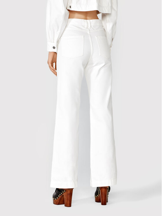 Simple Simple Τζιν SPDJ006 Λευκό Regular Fit