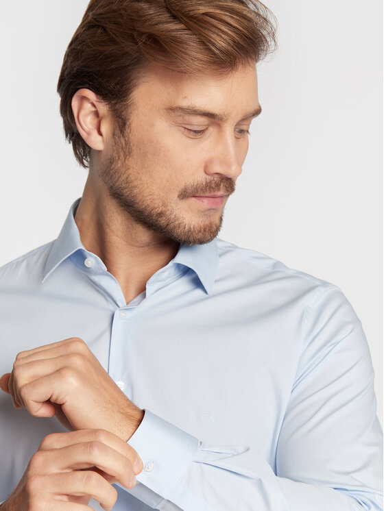 Calvin Klein Calvin Klein Marškiniai K10K109509 Mėlyna Slim Fit