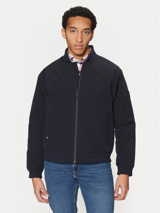 Tommy Hilfiger Tommy Hilfiger Bunda bomber MW0MW37789 Tmavomodrá Regular Fit