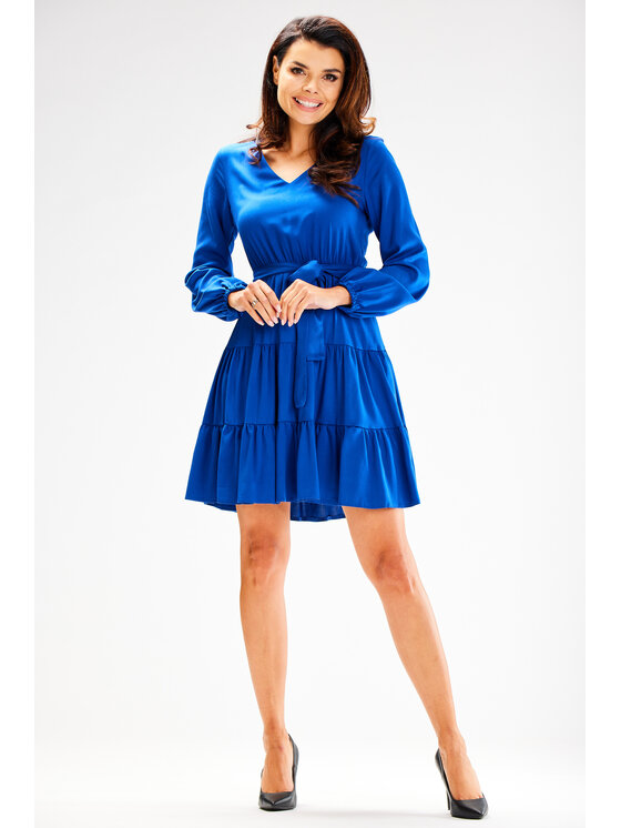 Awama Awama Vestito estivo A603 Blu Basic Fit