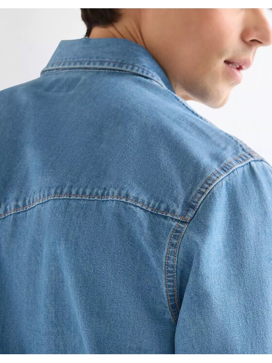 Wrangler Wrangler Koszula jeansowa 112378474 Niebieski Regular Fit