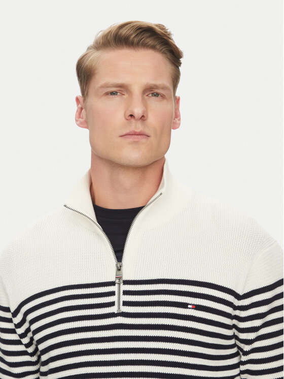 Tommy Hilfiger Tommy Hilfiger Džemper MW0MW38601 Écru Regular Fit