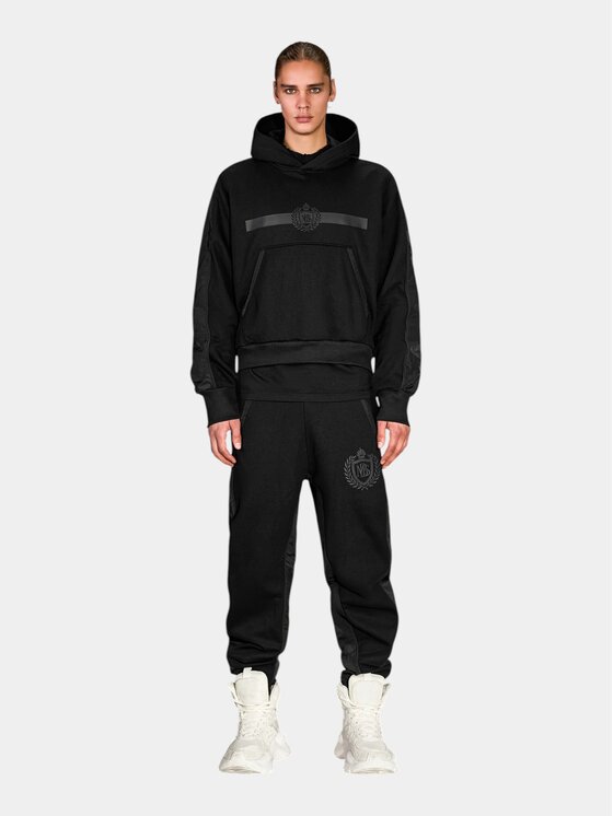 MADE BY SOCIETY MADE BY SOCIETY Spodnie materiałowe LOOSE FIT Pants - P17496 Czarny Basic Fit
