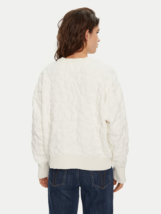 DKNY DKNY Пуловер P4MSAQ51 Екрю Regular Fit