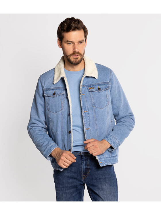 Lee Cooper Lee Cooper Kurtka zimowa BERG Niebieski Regular Fit