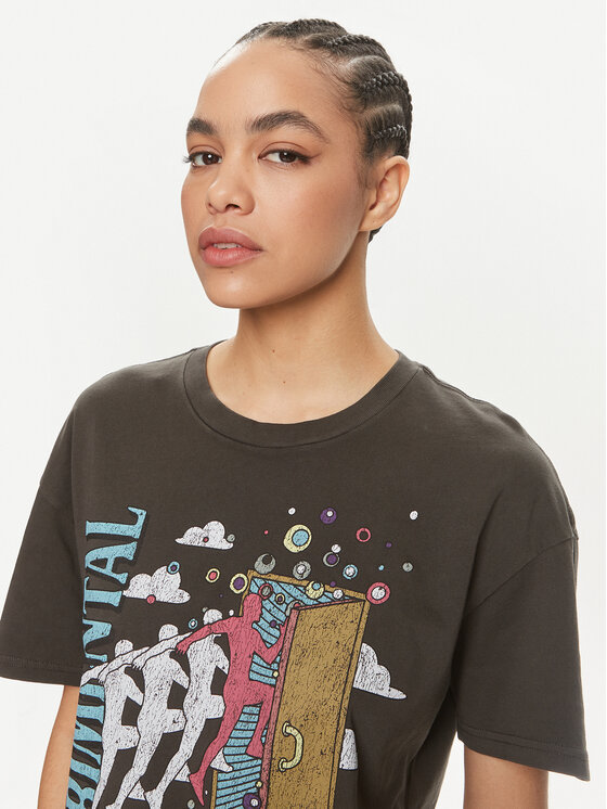 Vans Vans T-shirt Vivid Dreams Oversized VN000H08 Crna Regular Fit