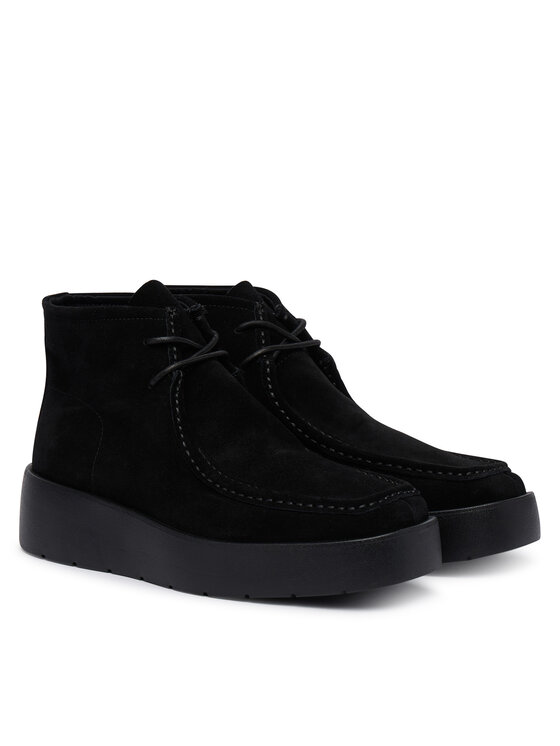 Calvin Klein Calvin Klein Kotníková obuv Flatf Lace Up Apr Cut Boot HW0HW03273 Černá