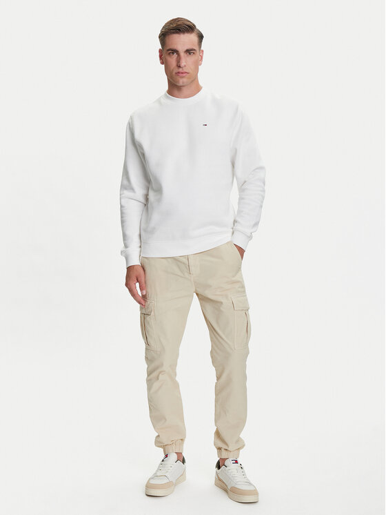 Tommy Jeans Tommy Jeans Felpa DM0DM20741 Écru Regular Fit
