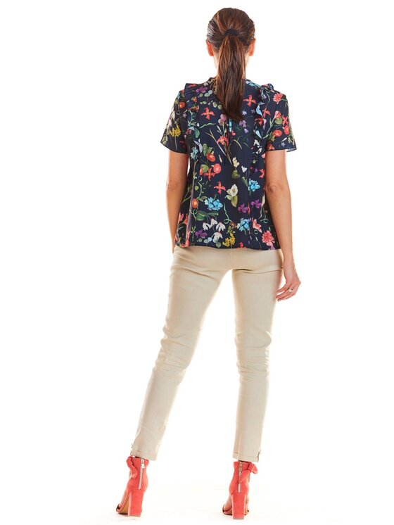 Infinite You Infinite You Bluzka M198 Granatowy Basic Fit