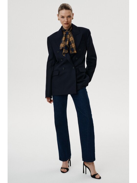 MARI PRETI MARI PRETI Sako Sovana Tmavomodrá Oversize