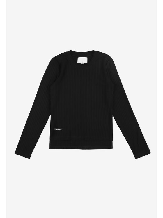 PROSTO. PROSTO. Longsleeve Bamboo Czarny Regular Fit