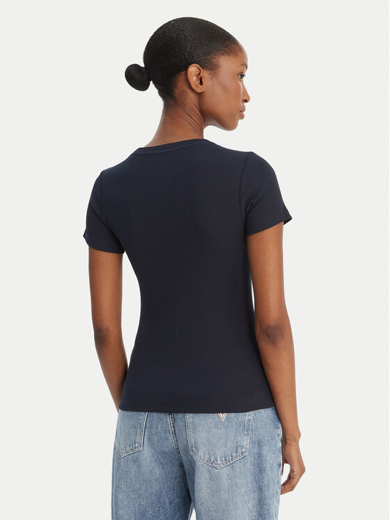 Guess Jeans Guess Jeans Tričko W6GPZ3 KA0H1 Tmavomodrá Slim Fit