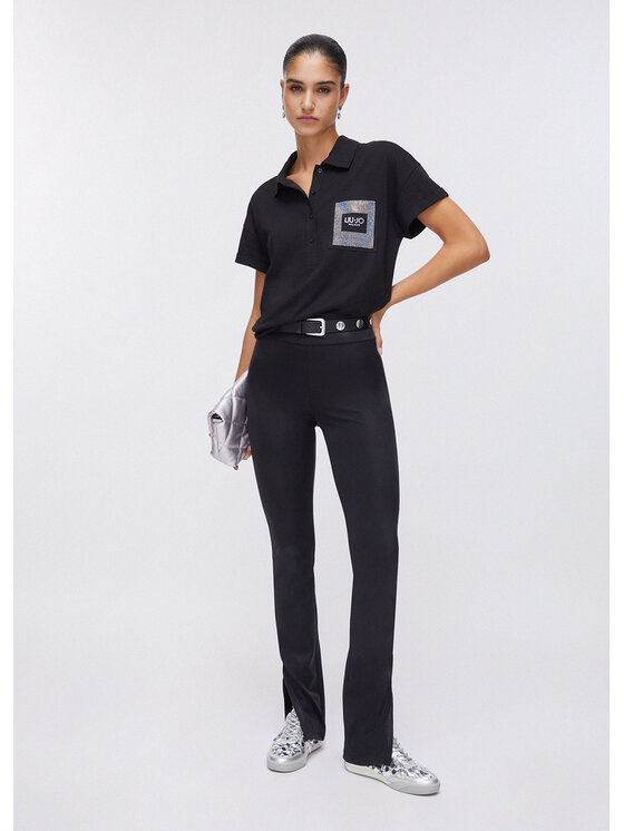 Liu Jo Liu Jo Spodnie materiałowe TA6013J383122222 Czarny Regular Fit