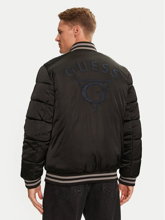 Guess Guess Kurtka bomber M4BL31 WGJ92 Czarny Regular Fit