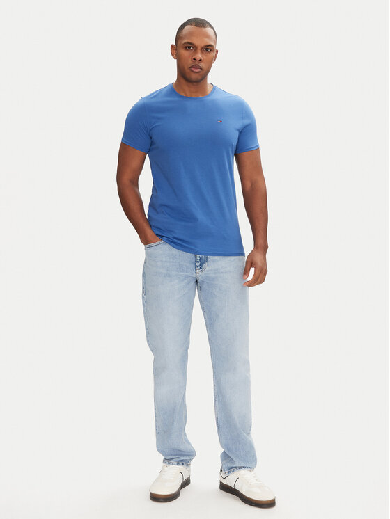 Tommy Jeans Tommy Jeans Tricou DM0DM04411 Albastru Slim Fit