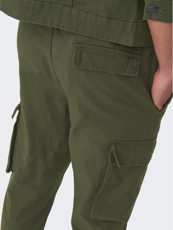 Only & Sons Only & Sons Hlače 22024998 Zelena Tapered Fit