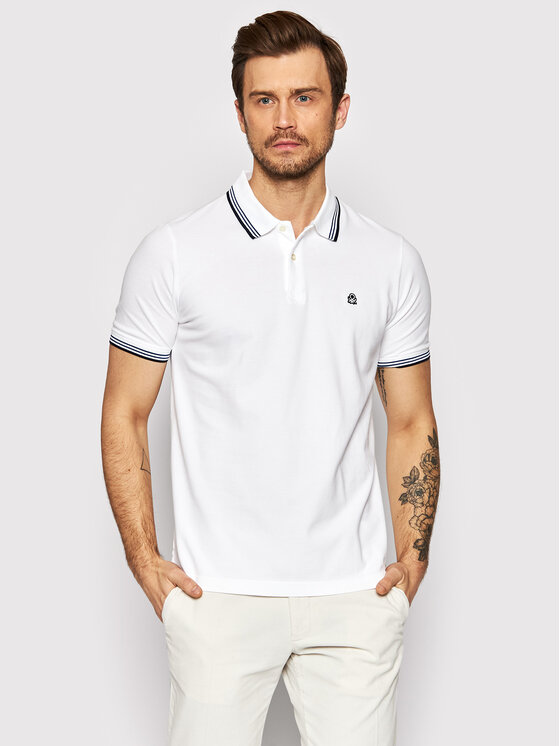 United Colors Of Benetton Tricou polo 3WG9J3181 Alb Regular Fit