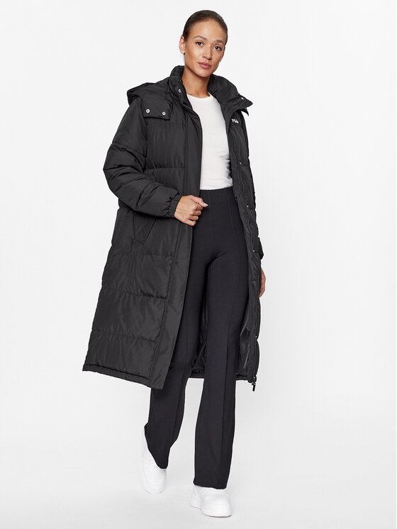 Fila Fila Пухено яке FAW0546 Черен Regular Fit